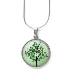 Druckknopf Ohrstecker Ohrhänger zarter grüner Blüten Baum Druckknopf Ohrstecker Ohrhänger zarter grüner Blüten Baum