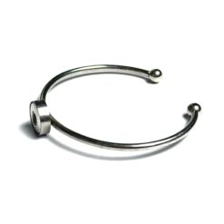 Schlichter Edelstahl Druckknopf Armreifen für 10mm Druckknöpfe Schlichter Edelstahl Druckknopf Armreifen für 10mm Druckknöpfe