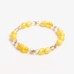 Perlen Armband gelbe Sonne – stabiles Gummiband – Handmade Perlen Armband gelbe Sonne – stabiles Gummiband - Handmade