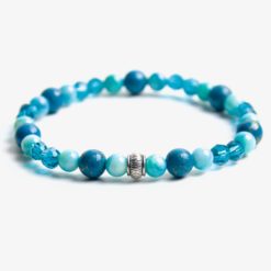 Perlen Armband Meeresprise Türkis – stabiles Gummiband - Handmade
