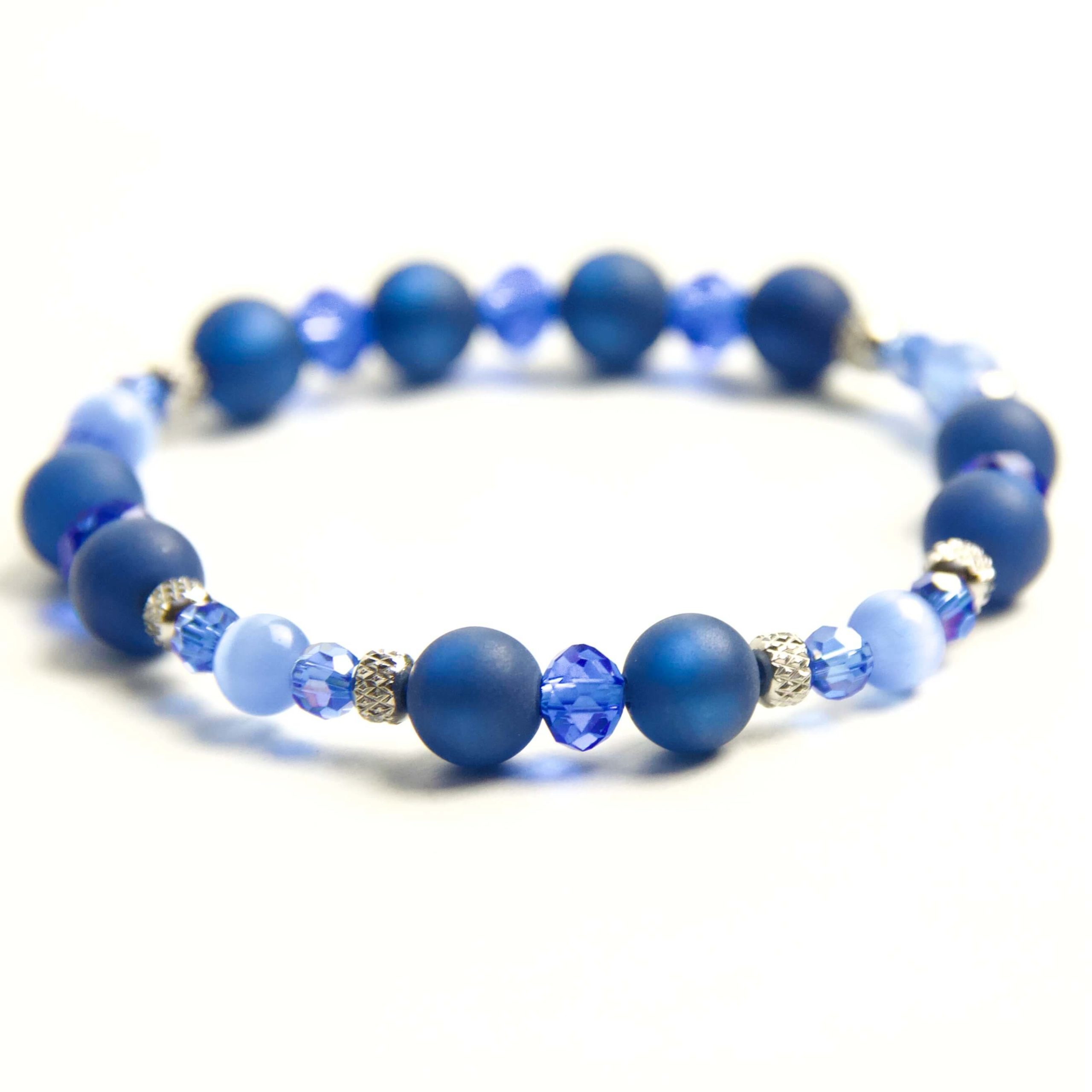 Perlen Armband blaue Polaris Perlen – stabiles Gummiband – Handmade Perlen Armband blaue Polaris Perlen – stabiles Gummiband - Handmade