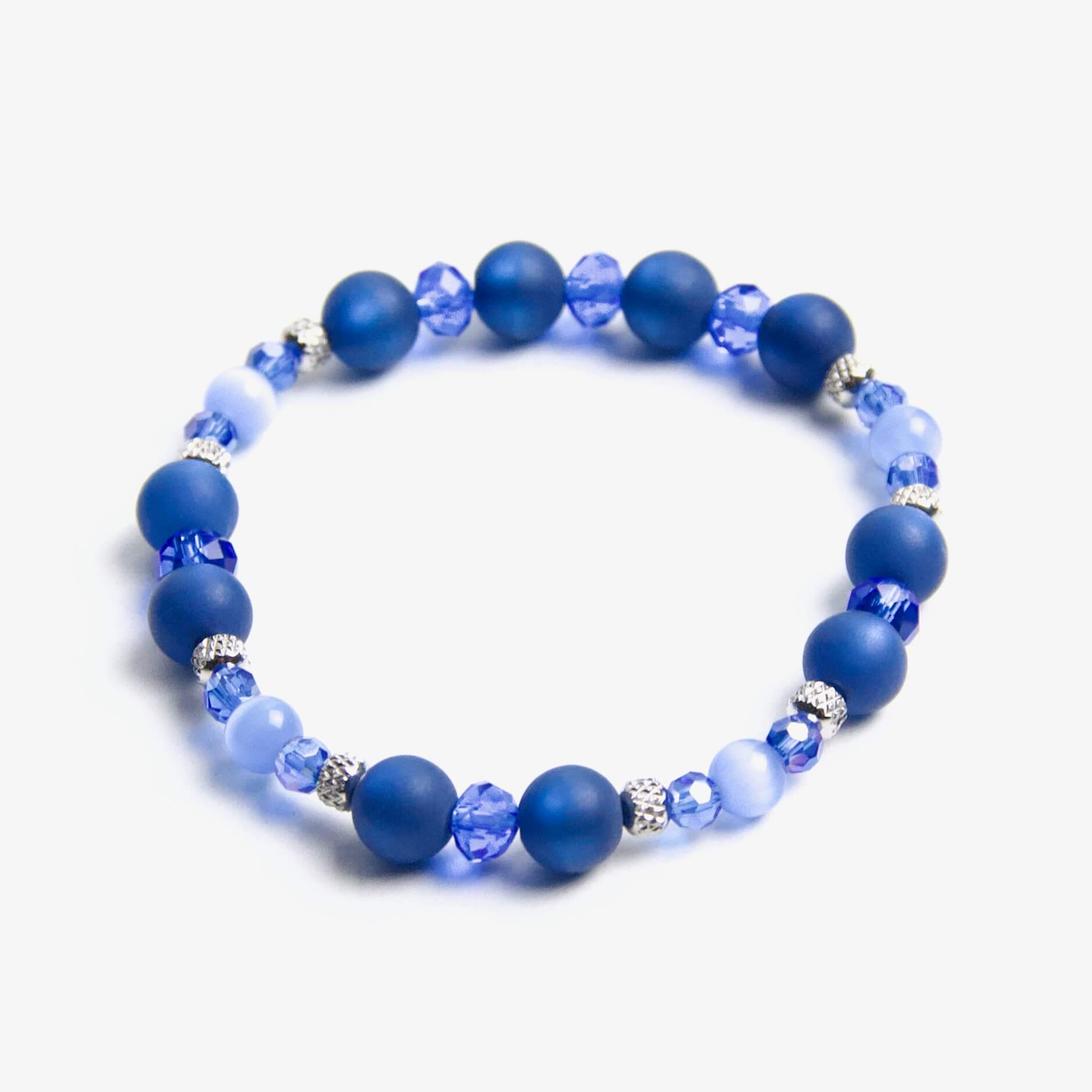 Perlen Armband blaue Polaris Perlen – stabiles Gummiband – Handmade Perlen Armband blaue Polaris Perlen – stabiles Gummiband - Handmade