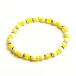 Perlen Armband Zitronen gelb – stabiles Gummiband – Handmade Perlen Armband Zitronen gelb – stabiles Gummiband - Handmade