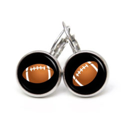 Ohrstecker, Ohrhänger, Clipse & Druckknopf – Motiv American Football schwarz Super Bowl NFL – Schmuck aus Edelstahl Ohrstecker, Ohrhänger, Clipse & Druckknopf - Motiv American Football schwarz Super Bowl NFL - Schmuck aus Edelstahl
