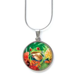 Ohrstecker, Ohrhänger, Clipse & Druckknopf – Motiv Frosch Froschkönig grün Tiere – Schmuck aus Edelstahl Ohrstecker, Ohrhänger, Clipse & Druckknopf – Motiv Frosch Froschkönig grün Tiere – Schmuck aus Edelstahl