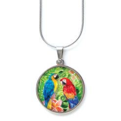 Ohrstecker, Ohrhänger, Clipse & Druckknopf – Motiv Papagei grün Tiere – Schmuck aus Edelstahl Ohrstecker, Ohrhänger, Clipse & Druckknopf – Motiv Papagei grün Tiere – Schmuck aus Edelstahl