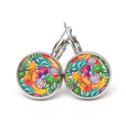Ohrstecker, Ohrhänger, Clipse & Druckknopf – Motiv Obstkorb Früchte Karibik – Schmuck aus Edelstahl Ohrstecker, Ohrhänger, Clipse & Druckknopf – Motiv Obstkorb Früchte Karibik – Schmuck aus Edelstahl