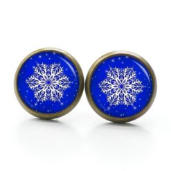 Ohrstecker, Ohrhänger, Clipse & Druckknopf – Motiv Schneeflocke blau Weihnachten – Schmuck aus Edelstahl Ohrstecker, Ohrhänger, Clipse & Druckknopf – Motiv Schneeflocke blau Weihnachten – Schmuck aus Edelstahl