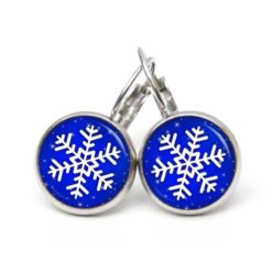 Ohrstecker, Ohrhänger, Clipse & Druckknopf – Motiv große Schneeflocke blau Weihnachten – Schmuck aus Edelstahl Ohrstecker, Ohrhänger, Clipse & Druckknopf – Motiv große Schneeflocke blau Weihnachten – Schmuck aus Edelstahl