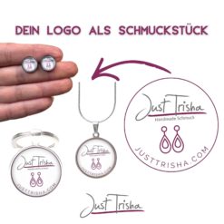 Dein Logo als Schmuckstück - Ohrring, Kette, Schlüsselanhänger aus Edelstahl von Just Trisha
