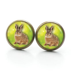 Osterhase Ohrringe aus Edelstahl – Ohrstecker, Ohrhänger, Clipse oder Druckknopf – brauner Hase Ostern