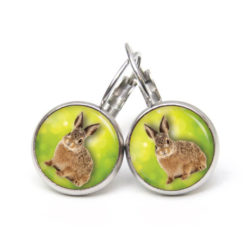 Osterhase Ohrringe aus Edelstahl – Ohrstecker, Ohrhänger, Clipse oder Druckknopf – brauner Hase Ostern