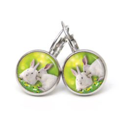 Osterhase Ohrringe aus Edelstahl – Ohrstecker, Ohrhänger, Clipse oder Druckknopf – zwei weiße Hase Ostern Osterhase Ohrringe aus Edelstahl – Ohrstecker, Ohrhänger, Clipse oder Druckknopf – zwei weiße Hase Ostern