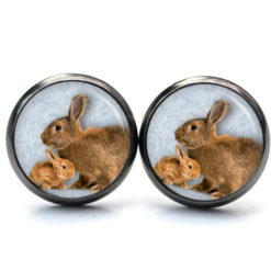 Osterhase Ohrringe aus Edelstahl – Ohrstecker, Ohrhänger, Clipse oder Druckknopf – zwei braune Hase Ostern Osterhase Ohrringe aus Edelstahl – Ohrstecker, Ohrhänger, Clipse oder Druckknopf – zwei braune Hase Ostern