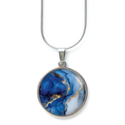 Dunkelblau Gold Marmor Schmuck Set – Kette mit Ohrsteckern – Edler Motiv Schmuck modern & zeitlos – Geschenk für Frauen Dunkelblau Gold Marmor Schmuck Set - Kette mit Ohrsteckern - Edler Motiv Schmuck modern & zeitlos - Geschenk für Frauen