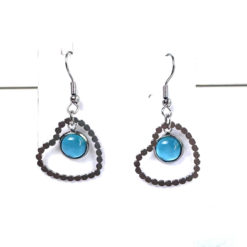Herz Ohrhänger mit Perle Türkis Edelstahl – Statement Ohrringe | Handmade Just Trisha | Geschenkidee & Wunschfarbe Herz Ohrhänger mit Perle Türkis Edelstahl – Statement Ohrringe | Handmade Just Trisha | Geschenkidee & Wunschfarbe
