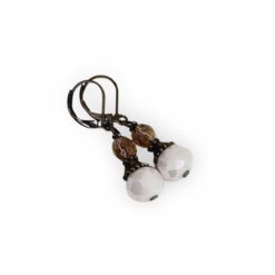 Vintage Ohrhänger Creme Bronze – Glasperlen Ohrringe elegant | Handmade Just Trisha | Kleine Auflage Vintage Ohrhänger Creme Bronze – Glasperlen Ohrringe elegant | Handmade Just Trisha | Kleine Auflage