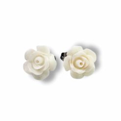Rosen Ohrstecker Creme – Handmade Edelstahl | Blumenohrringe von Just Trisha | Kleine Auflage Geschenkidee Rosen Ohrstecker Creme – Handmade Edelstahl | Blumenohrringe von Just Trisha | Kleine Auflage Geschenkidee