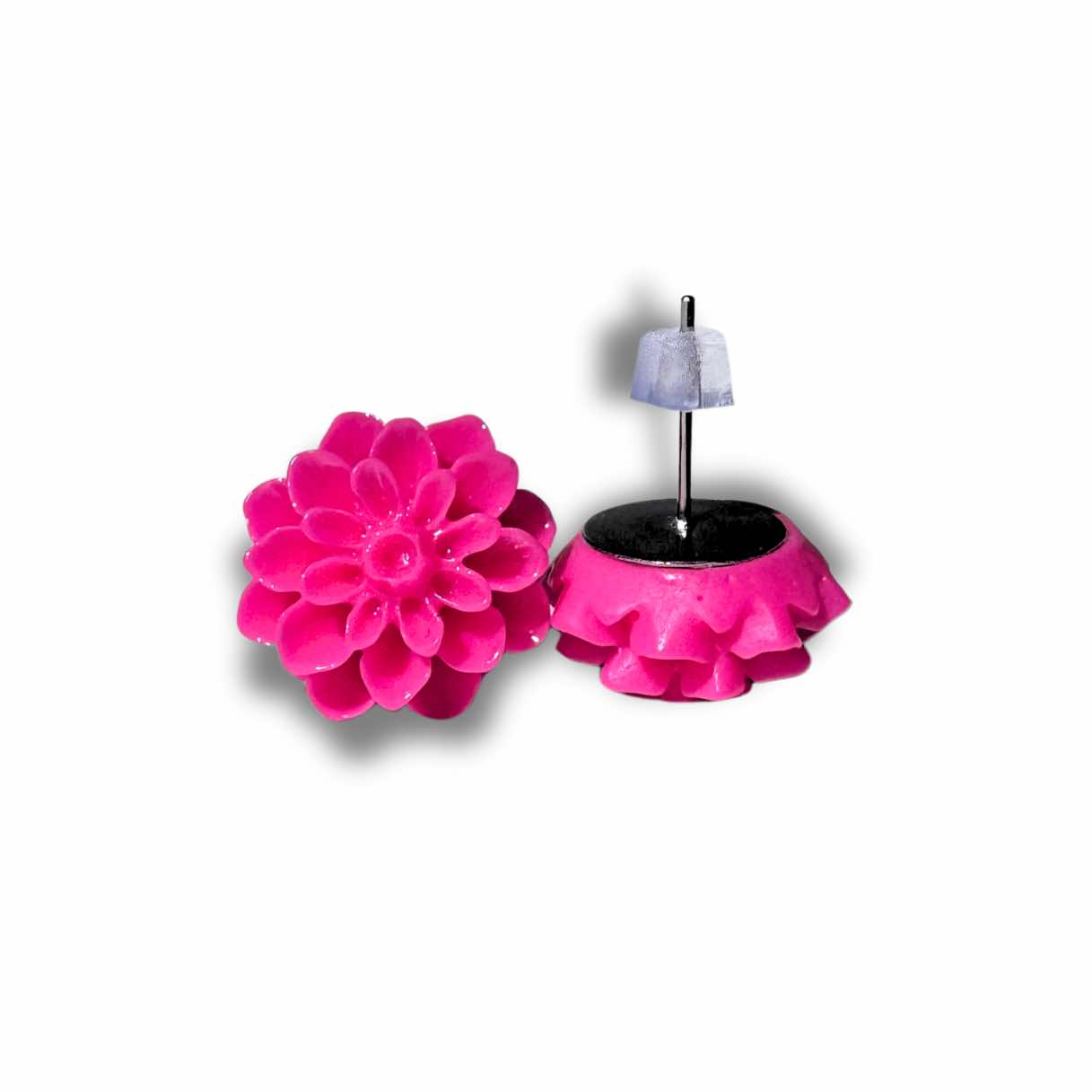 Große Chrysanthemen Ohrstecker Pink – Handmade Edelstahl | Blumenohrringe von Just Trisha | Kleine Auflage Geschenkidee Große Chrysanthemen Ohrstecker Pink - Handmade Edelstahl | Blumenohrringe von Just Trisha | Kleine Auflage Geschenkidee