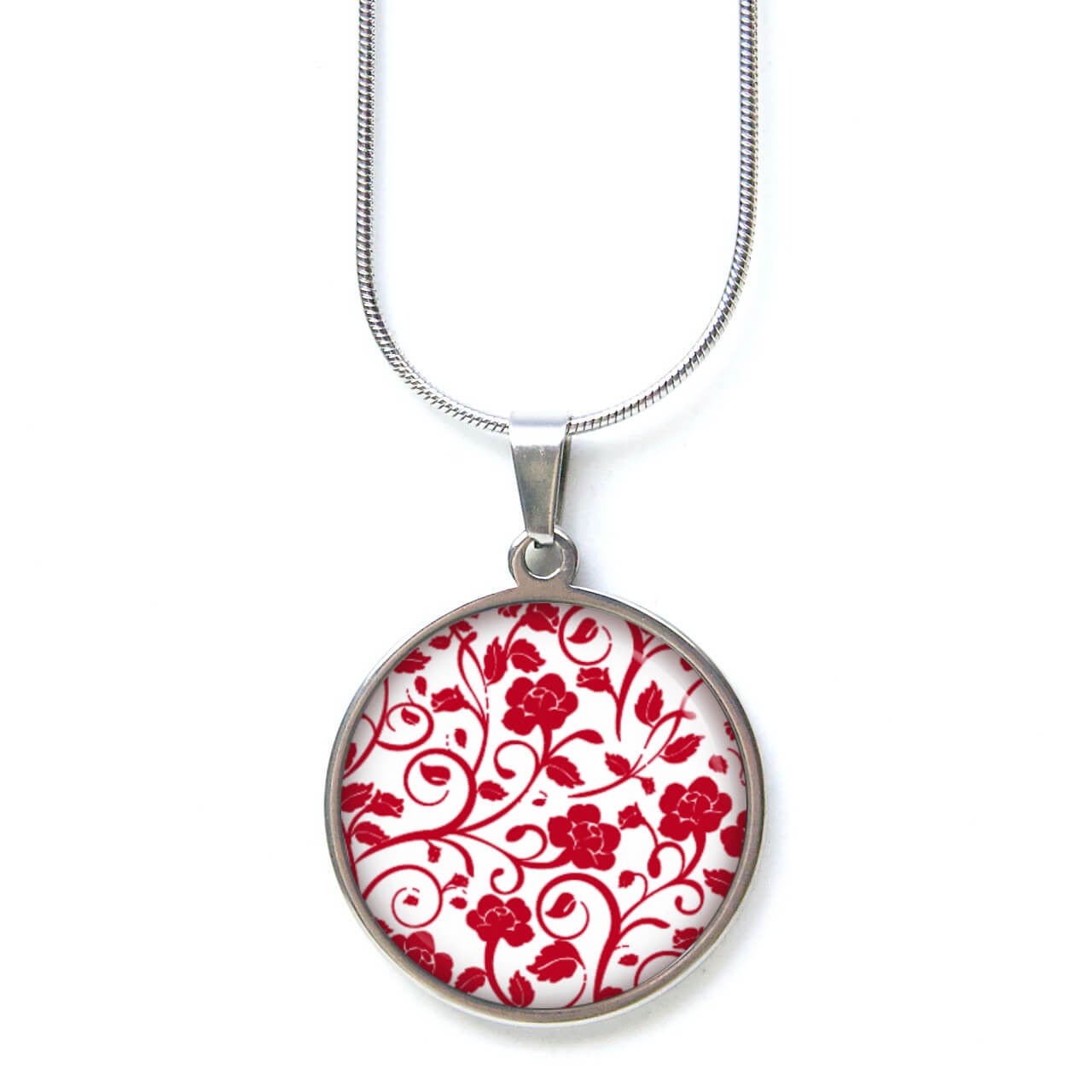 Ohrstecker, Ohrhänger, Clipse & Druckknopf – Motiv Romantische Rosenranken Rot Weiß – Schmuck aus Edelstahl Ohrstecker, Ohrhänger, Clipse & Druckknopf – Motiv Romantische Rosenranken Rot Weiß – Schmuck aus Edelstahl