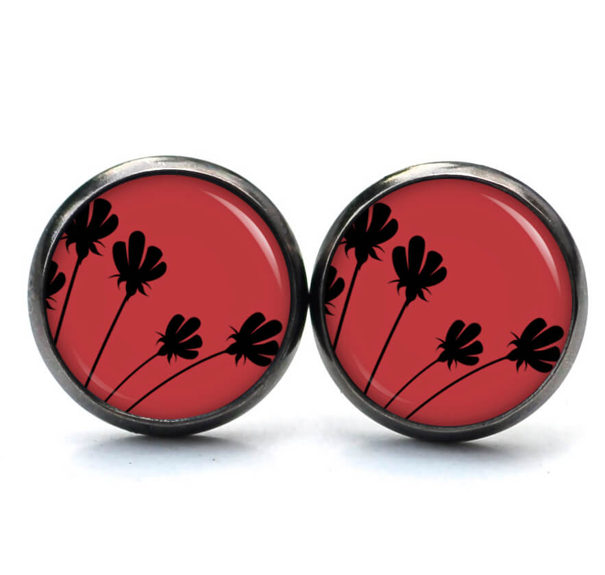 Ohrstecker, Ohrhänger, Clipse & Druckknopf – Motiv Rot Schwarze Tulpen – Schmuck aus Edelstahl (Kopie) Ohrstecker, Ohrhänger, Clipse & Druckknopf - Motiv Rot Schwarze Tulpen - Schmuck aus Edelstahl (Kopie)