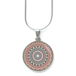 Ohrstecker, Ohrhänger, Clipse & Druckknopf – Motiv Zartes Mandala Rosa Grau – Schmuck aus Edelstahl Ohrstecker, Ohrhänger, Clipse & Druckknopf - Motiv Zartes Mandala Rosa Grau - Schmuck aus Edelstahl