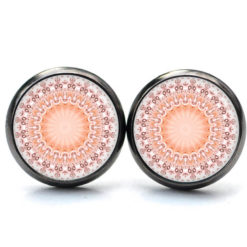Ohrstecker, Ohrhänger, Clipse & Druckknopf – Motiv Zartes Mandala Apricot – Schmuck aus Edelstahl Ohrstecker, Ohrhänger, Clipse & Druckknopf - Motiv Zartes Mandala Apricot - Schmuck aus Edelstahl