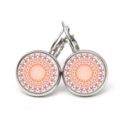 Ohrstecker, Ohrhänger, Clipse & Druckknopf – Motiv Zartes Mandala Apricot – Schmuck aus Edelstahl Ohrstecker, Ohrhänger, Clipse & Druckknopf - Motiv Zartes Mandala Apricot - Schmuck aus Edelstahl
