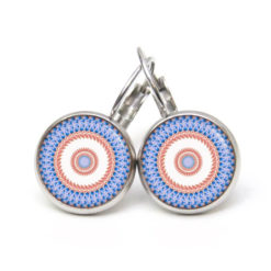 Ohrstecker, Ohrhänger, Clipse & Druckknopf – Motiv Kaleidoskop Mandala Blau Koralle – Schmuck aus Edelstahl Ohrstecker, Ohrhänger, Clipse & Druckknopf - Motiv Kaleidoskop Mandala Blau Koralle - Schmuck aus Edelstahl