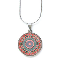 Ohrstecker, Ohrhänger, Clipse & Druckknopf – Motiv Zartes Mandala Rot Grau – Schmuck aus Edelstahl Ohrstecker, Ohrhänger, Clipse & Druckknopf - Motiv Zartes Mandala Rot Grau - Schmuck aus Edelstahl