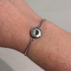 Druckknopf Armband aus Edelstahl für 10 mm Druckknöpfe Druckknopf Armband aus Edelstahl für 16 mm Druckknöpfe