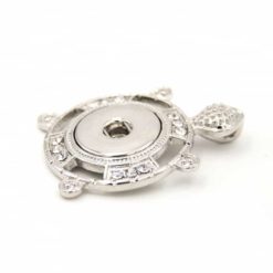 Druckknopf Set Anhänger Schildkröte mit Kette und Ohrringe – Farbwahl Druckknopf Anhänger Schildkröte für 16mm Druckknopf