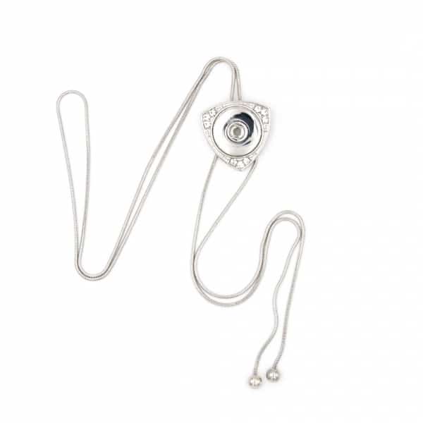 Verstellbare Y-Kette in Dreieckig mit Strass für 16mm Druckknopf Verstellbare Y-Kette in Dreieckig mit Strass für 16mm Druckknopf