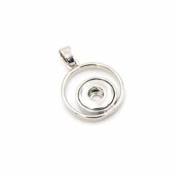 Druckknopf Set eleganter Anhänger mit Kette und Ohrringe - Farbwahl