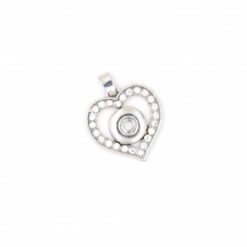 Druckknopf Anhänger Herz mit Strass für 10mm Druckknopf Druckknopf Anhänger Herz mit Strass für 10mm Druckknopf