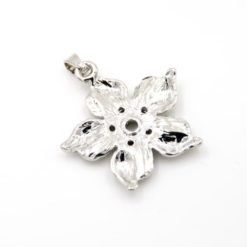 Druckknopf Anhänger Blume mit Strass für 10mm Druckknopf