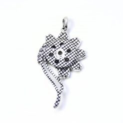 Druckknopf Anhänger Blume mit Strass für 16mm Druckknopf