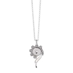 Druckknopf Anhänger Blume mit Strass für 16mm Druckknopf