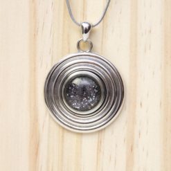 Druckknopf handbemalt anthrazit silber glitzernd für Druckknopfschmuck Druckknopf handbemalt anthrazit silber glitzernd für Druckknopfschmuck