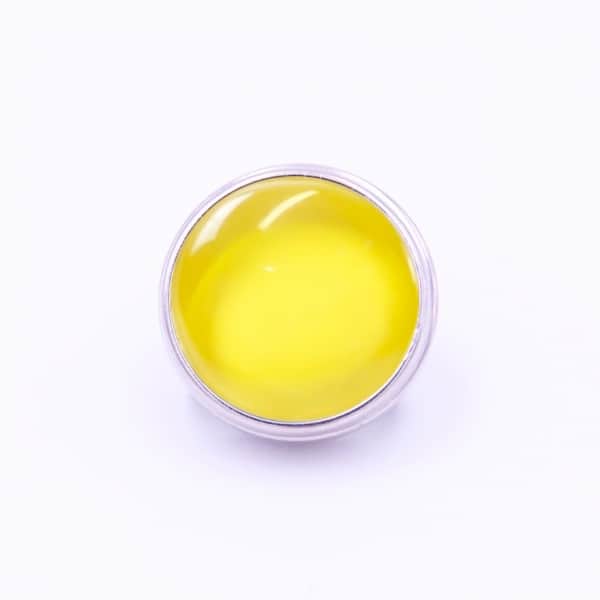Druckknopf handbemalt Sommer gelb für Druckknopfschmuck Druckknopf handbemalt Sommer gelb für Druckknopfschmuck