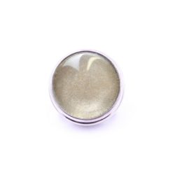 Druckknopf handbemalt gold schimmernd für Druckknopfschmuck