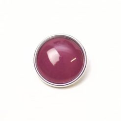 Druckknopf handbemalt in aubergine für Druckknopfschmuck