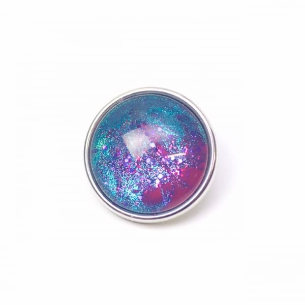 Druckknopf handbemalt in türkis rosa violett mit Glitzer für Druckknopfschmuck Druckknopf handbemalt in türkis rosa violett mit Glitzer für Druckknopfschmuck