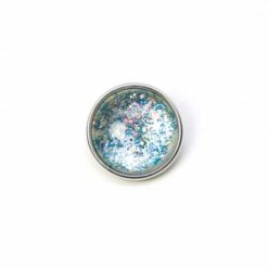 Druckknopf handbemalt leuchtend türkis grün rosa glitzernd für Druckknopfschmuck