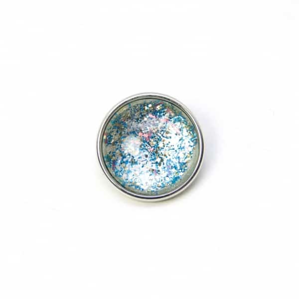 Druckknopf handbemalt leuchtend türkis grün rosa glitzernd für Druckknopfschmuck Druckknopf handbemalt leuchtend türkis grün rosa glitzernd für Druckknopfschmuck