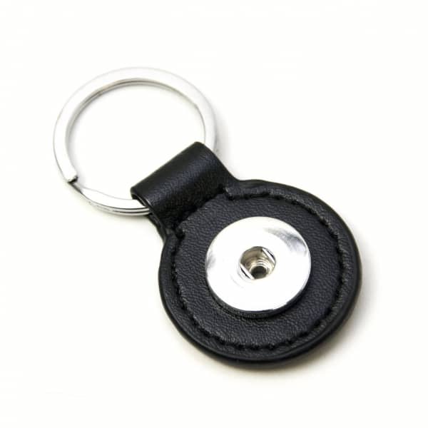 Druckknopf Schlüsselanhänger Leder schwarz für 16mm Druckknopf Druckknopf Schlüsselanhänger Leder schwarz für 16mm Druckknopf