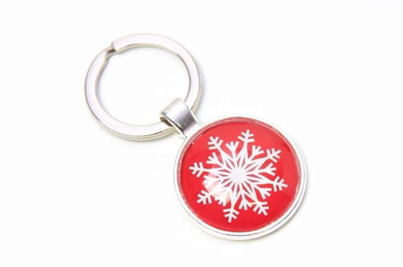 Schlüsselanhänger roter Weihnachtsstern Schlüsselanhänger roter Weihnachtsstern