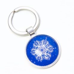 Schlüsselanhänger zarter blauer Weihnachtsstern