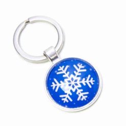 Schlüsselanhänger blauer Weihnachtsstern