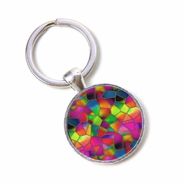 Schlüsselanhänger Mosaik Glasmosaik kunterbunt farbenfroh neonpink neongrün neongelb Puzzle Schlüsselanhänger Mosaik Glasmosaik kunterbunt farbenfroh neonpink neongrün neongelb Puzzle